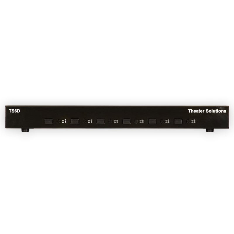 Theater Solutions TS6 Six Zone Speaker Selector Box with Ohm Protection 6 Pair Speaker Switcher - Black - Image 1